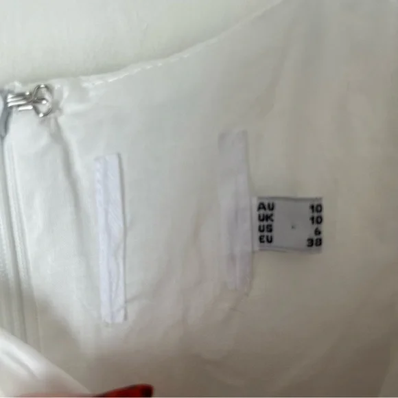 Princess Polly Lorinda White A-line Mini Dress 4 - Picture 8 of 10